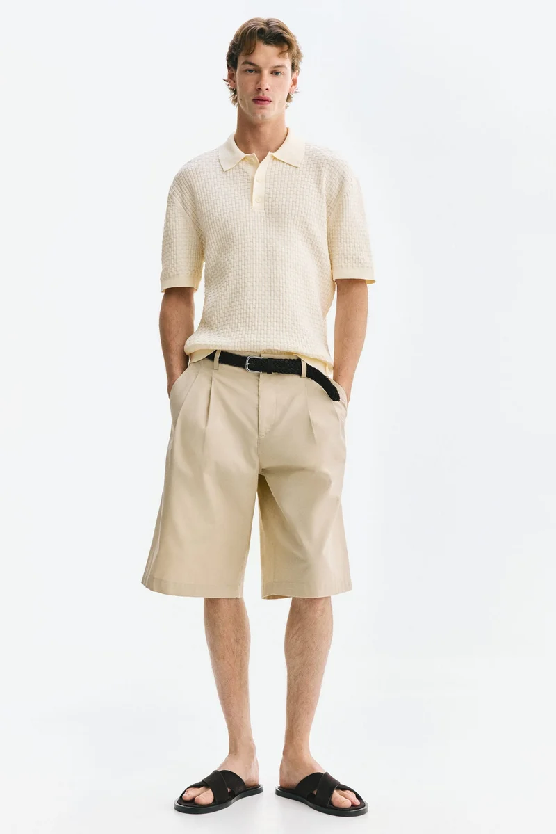 Regular Fit Knitted cotton polo shirt