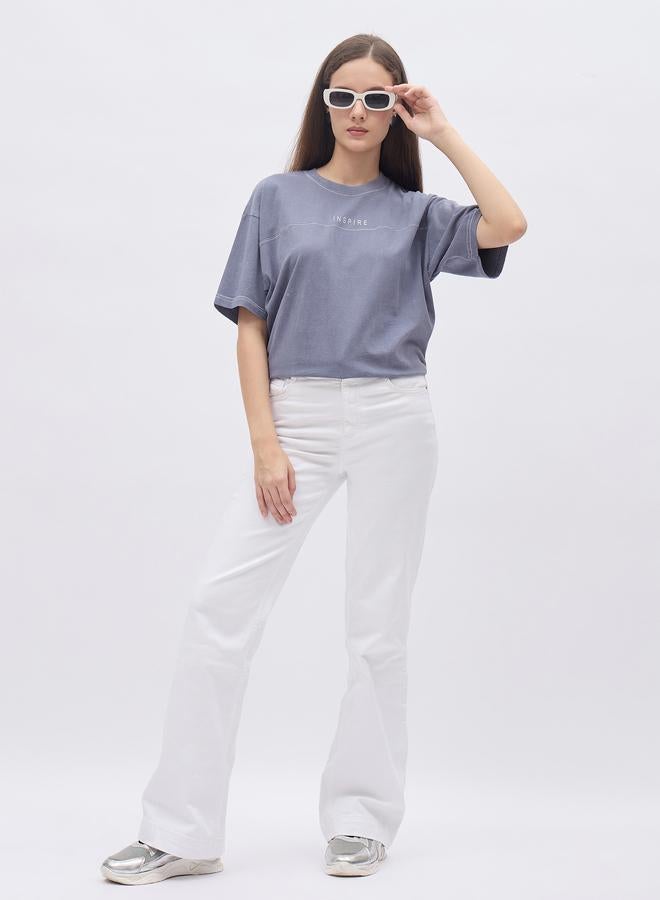 Styli Acid Washed Printed Oversized T-Shirt - Image 1