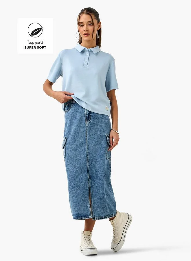 SP Characters Minnie Mouse Print Polo T-shirt