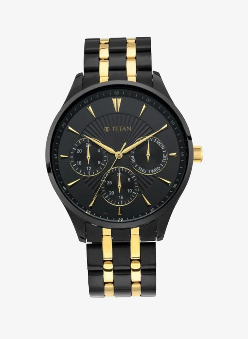 Titan Men's Stainless Steel Analog Watch 90127KM01 - 42 mm