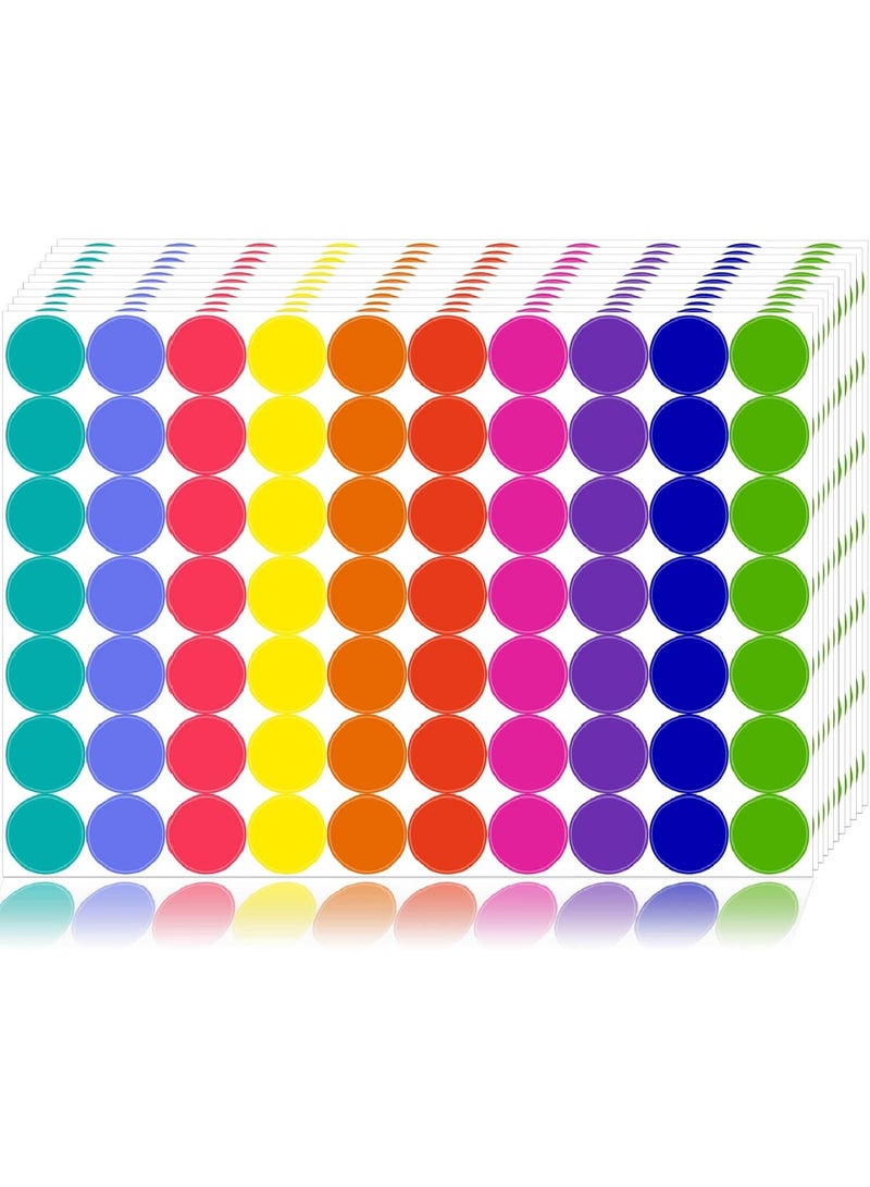 1400 PCS Colored Dot Stickers Round Color Coding Labels Polka Circle Dot Label Sticker for Office,Classroom,Papers Etc - Image 1