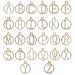 Yueton 52PCS AZ Wooden Letter Ornaments Unfinished Letter Wood Pieces Wooden Gift Tags for Birthday Wedding Halloween Christmas Thanksgiving Advent New Year - Image 2