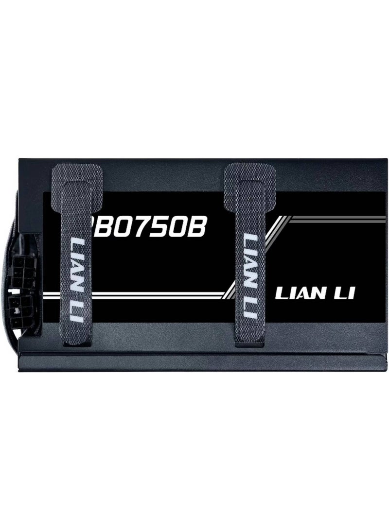 LIAN LI RB0750B 750W PSU, 80 PLUS Bronze, ATX 3.1, 12V-2x6 PCIe Connector, Non-Modular, 135mm HYB Smart Fan, Built-in Cable Management, Active PFC, Six Protection Systems | Black - Image 2