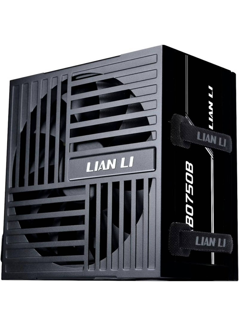 LIAN LI RB0750B 750W PSU, 80 PLUS Bronze, ATX 3.1, 12V-2x6 PCIe Connector, Non-Modular, 135mm HYB Smart Fan, Built-in Cable Management, Active PFC, Six Protection Systems | Black - Image 1