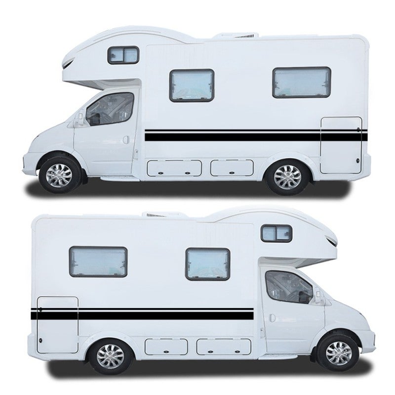 Car Two side RV Stripes Graphics Decals Car Stickers Vinyl Graphics for Caravan Travel Trailer Camper Van - Image 2