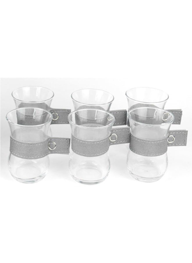 Lamsit Ibdaa - Coffee Thermo Flask – Tea Vacuum Pot - Heat Insulated Thermos – Arabic Carafe – Jug Dalla – Drink Cups – Square Acrylic Set (Grey, Tea Set) - Image 1