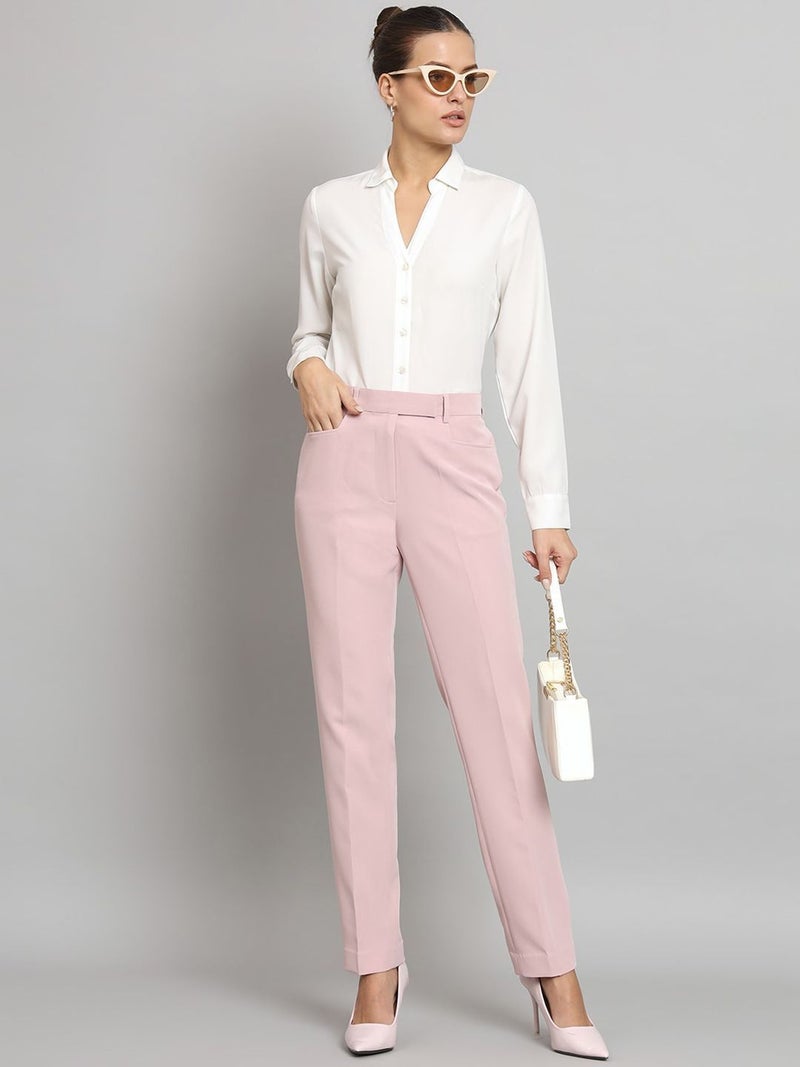 Powersutra Regular Fit Trousers - Baby Pink for Women - Image 4