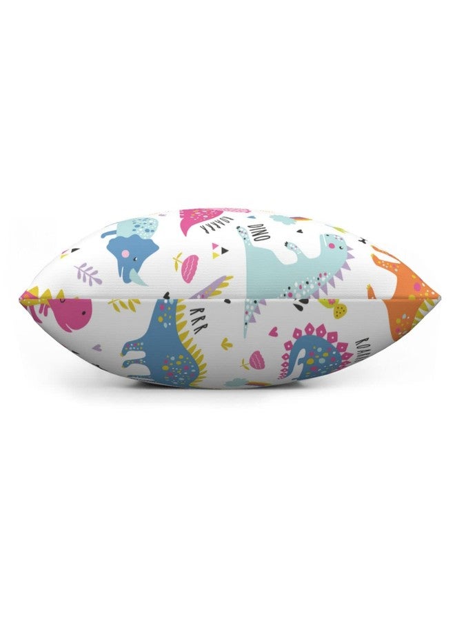 VARUN Dinosaur Throw Pillow Covers Colorful Animal Dinosaur Children's Drawing Cute Design Square Pillowcases for Home Decor Sofa Car Bedroom Pillow case 18x18inch - Image 4