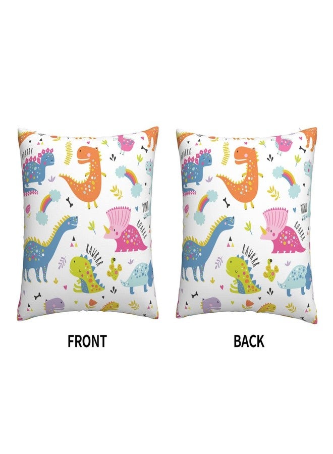 VARUN Dinosaur Throw Pillow Covers Colorful Animal Dinosaur Children's Drawing Cute Design Square Pillowcases for Home Decor Sofa Car Bedroom Pillow case 18x18inch - Image 3