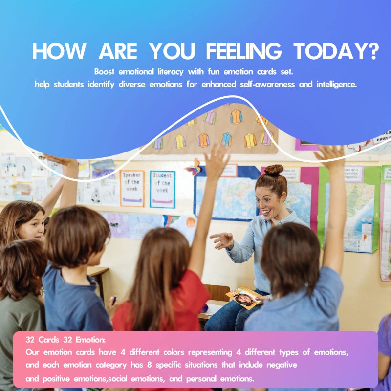 MEROCO Feelings Emotions Cards for Kids Therapy, Realistic Picture Cards for Speech Therapy Mirror, Aba Therapy Materials Autism Social Emotional Learning Materials - Image 2