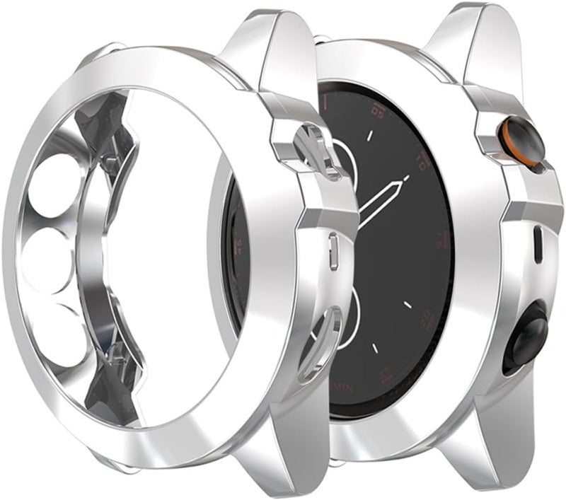 Silver TPU Protective Case For Watch Lightweight Design Precise Cutouts Full Protection - Image 1