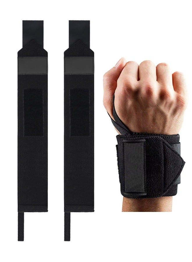 ماسكابوني معصم رفع الأثقال -18 "حزام رفع الأثقال الجيد، حلقة الإبهام ذات المهام الشاقة أن تمنع ضيق المعصم والتواء المعصم أثناء التمارين الرياضية، تدريب قوة الرجال والنساء على رفع وزن بناء الجسم - Image 1