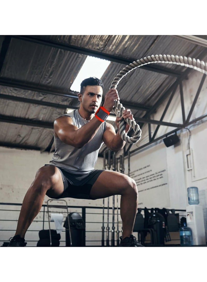 ماسكابوني معصم رفع الأثقال -18 "حزام رفع الأثقال الجيد، حلقة الإبهام ذات المهام الشاقة أن تمنع ضيق المعصم والتواء المعصم أثناء التمارين الرياضية، تدريب قوة الرجال والنساء على رفع وزن بناء الجسم - Image 5