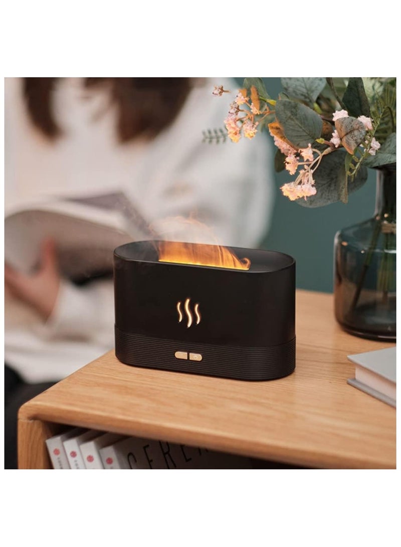 Humidifiers with Flame Night Light, Cool Mist Humidifier with Flame Special Effect, Auto Shut-Off, Super Quiet Air Humidifier for Bedroom Small Room Office Travel (Black)  - Image 5