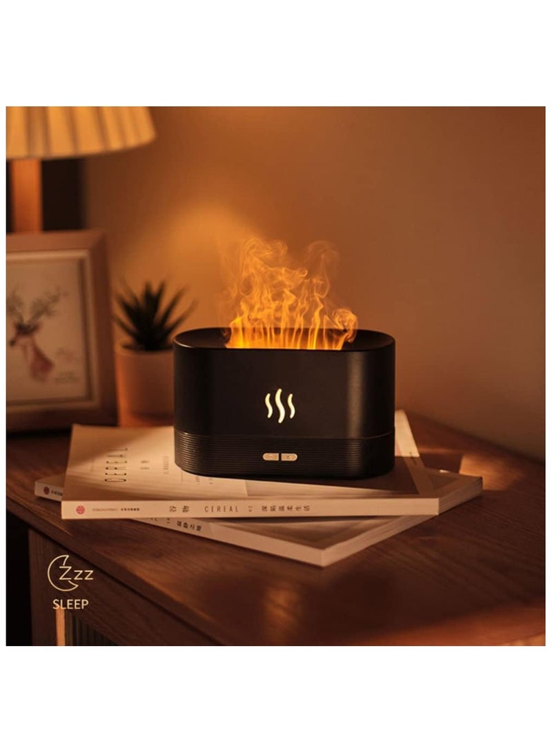 Humidifiers with Flame Night Light, Cool Mist Humidifier with Flame Special Effect, Auto Shut-Off, Super Quiet Air Humidifier for Bedroom Small Room Office Travel (Black)  - Image 4