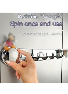 Excefore Multifunctional Bathroom Wall Hooks, Adhesive Towel Hooks, Shower Suction Cup Hooks, Bathroom Wall Storage, Bathroom Suction Cup Hooks, Bathroom Towel Hooks for Wall  - Image 4