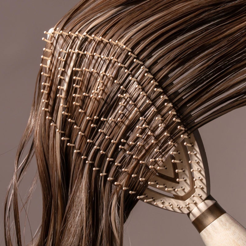 EcoTools Fine Hair Detangler, For Wet Or Dry Hair, Gentle Smoothing Hairbrush For Thin, Delicate Or Color-Treated Types, Flexible Bristles, Bamboo Handle, Vegan & Cruelty-Free, 1 Count - Image 4