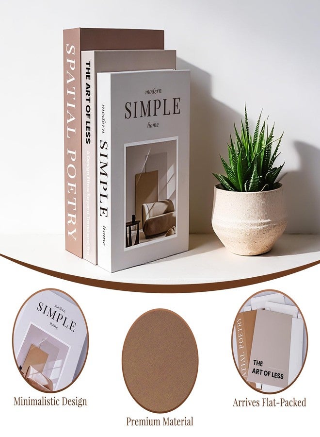 FloraSea 3Pcs Decorative Books, Coffee Table Books for Table Decor or Shelf Decor, Fake Books for Home Decoration - Image 5
