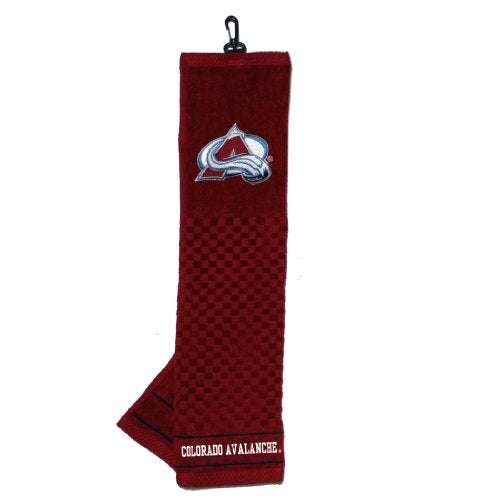 Team Golf NHL Colorado Avalanche Embroidered Golf Towel Embroidered Golf Towel, Checkered Scrubber Design, Embroidered Logo - Image 1