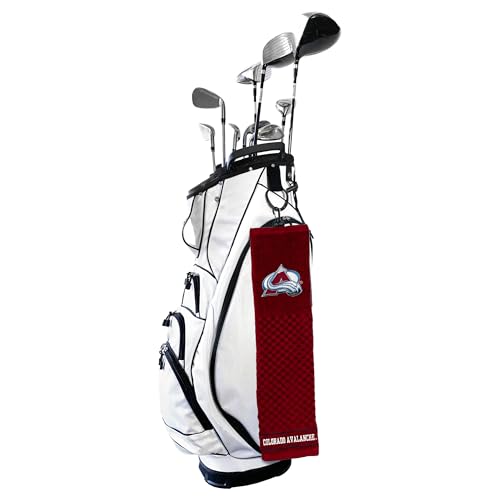 Team Golf NHL Colorado Avalanche Embroidered Golf Towel Embroidered Golf Towel, Checkered Scrubber Design, Embroidered Logo - Image 2