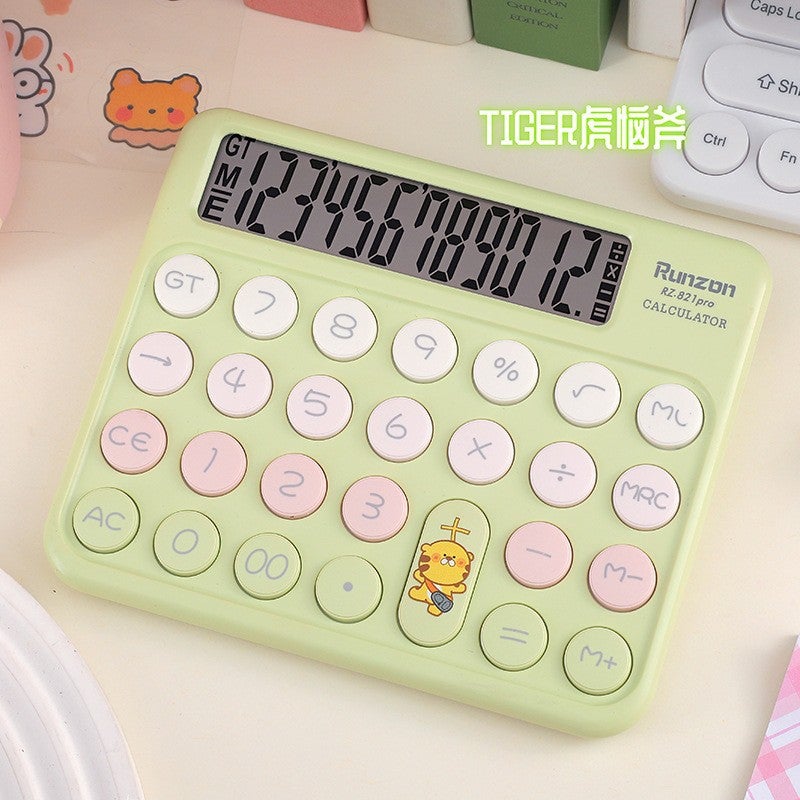 2025 Voice High Color Value Mechanical Keyboard Calculator Student Exam Special Portable Computer 12-Bit Large Screen - Image 1