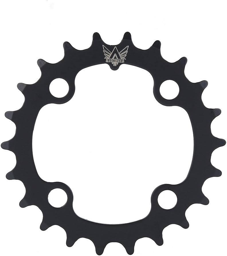 woobles Narrow Wide Chainring, Bike Single Chainring, 22T Carbon Steel Bicycle Narrow Wide Chainring for BCD 104mm 9 Speed Bike e-Bike Fat Bike Mountain Bike Bicycle - Image 1