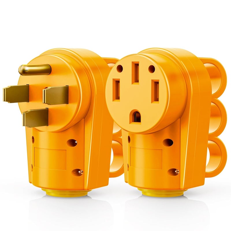 MICTUNING 50 Amp RV Male and Female Plug Set 14-50P and 14-50R Receptable 125V/250V Volt Heavy Duty Electrical Camper ETL Listed for Caravan Motorhome Van Trailer - Image 1
