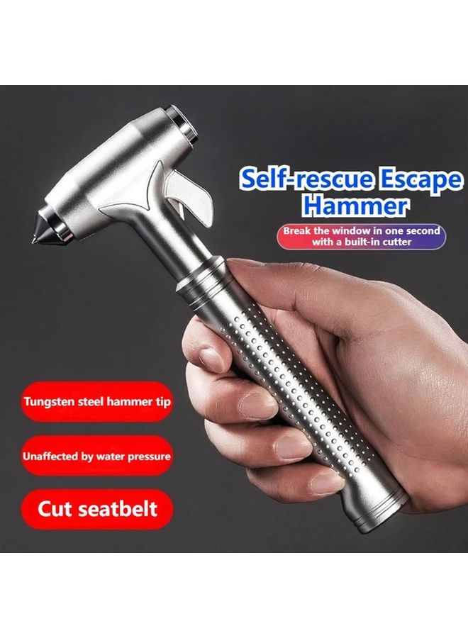 Multi Functional All Metal Car Safety Hammer With Escape Blade - Image 3