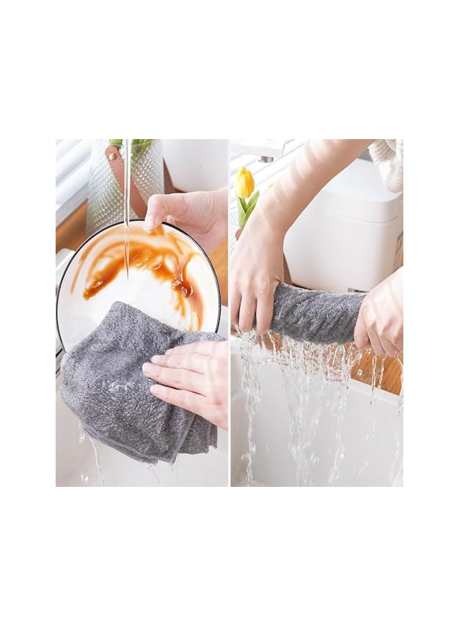 PROMASS promass Microfibre Cleaning Cloths, Fibre Kitchen Dishcloths, 12 Pcs Fiber Material Soft Touch Comfortable High Water Absorption Lint-Free Practical Tools, Suitable for Kitchen, Espresso Machines, Etc - Image 5