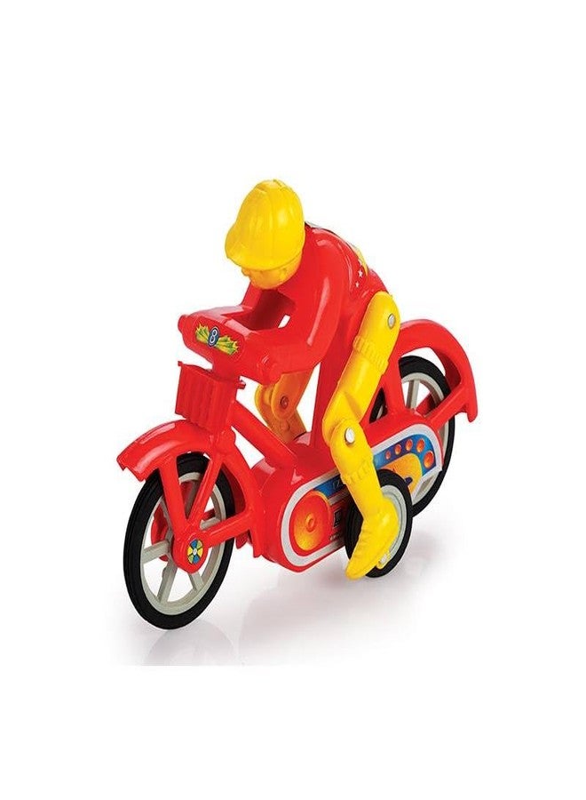 Toy Vibes لعبة دراجة نارية بلاستيكية من توي فايبز للأطفال الصغار والرضع، لعبة دراجة بلاستيكية أنيقة وجذابة للأطفال (أحمر) (عبوة من 3 قطع) - Image 2