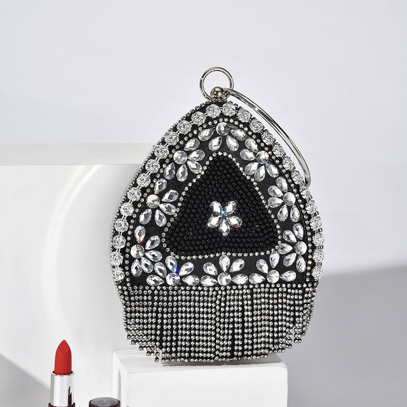 Fashion Water Drops Evening Bag Women'S Bag Portable Rhinestone Evening Bag Party Wallet Storage Shoulder Bag - Image 1