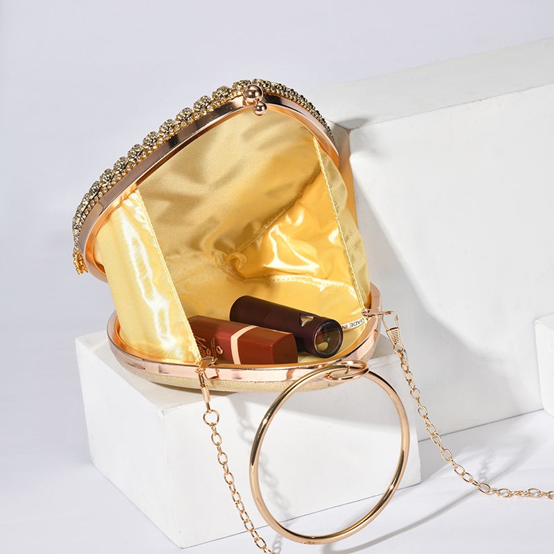 Fashion Water Drops Evening Bag Women'S Bag Portable Rhinestone Evening Bag Party Wallet Storage Shoulder Bag - Image 4