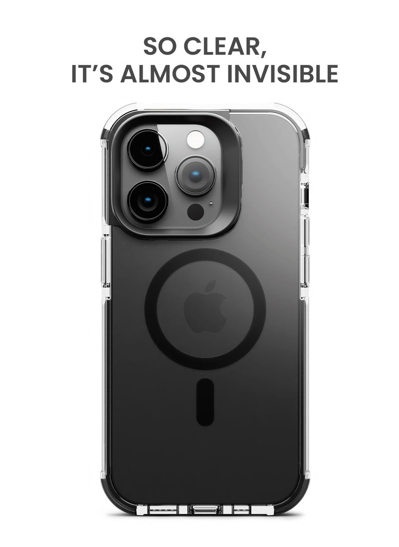 TinyMoose iPhone 15 Pro MagSafe Phantom Grip Drip iPhone Case with MagSafe made for iPhone 15 Pro, Anti-Drop Shock Absorption, Anti-Scratch - Ghost Black  - Image 2