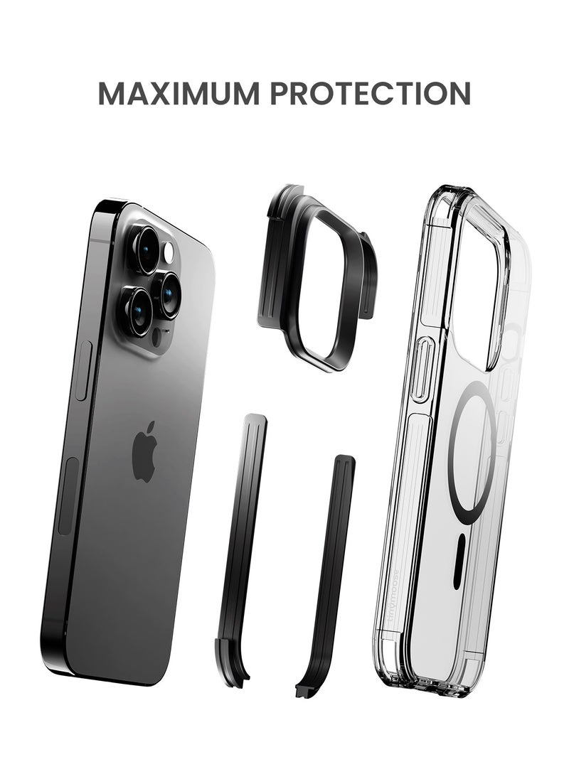 TinyMoose iPhone 15 Pro MagSafe Phantom Grip Drip iPhone Case with MagSafe made for iPhone 15 Pro, Anti-Drop Shock Absorption, Anti-Scratch - Ghost Black  - Image 4