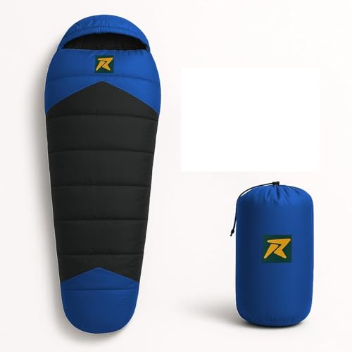 Rocksport Camplite +10°C to +20°C Mummy Shape Sleeping Bag for Camping, Hiking, Indoor & Outdoor, Warm Sleep Bag l Free Adventure Pass - Image 1