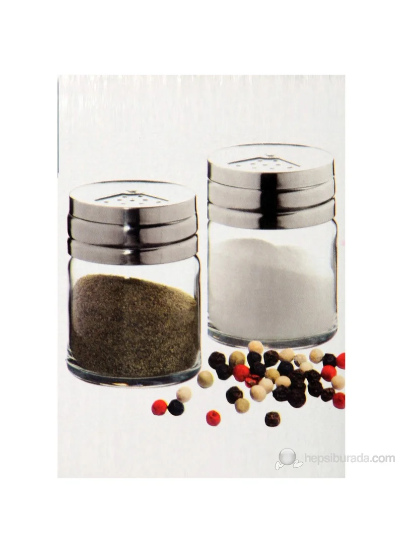 Paşabahçe 2-Set Salt Shaker with Metal Lid