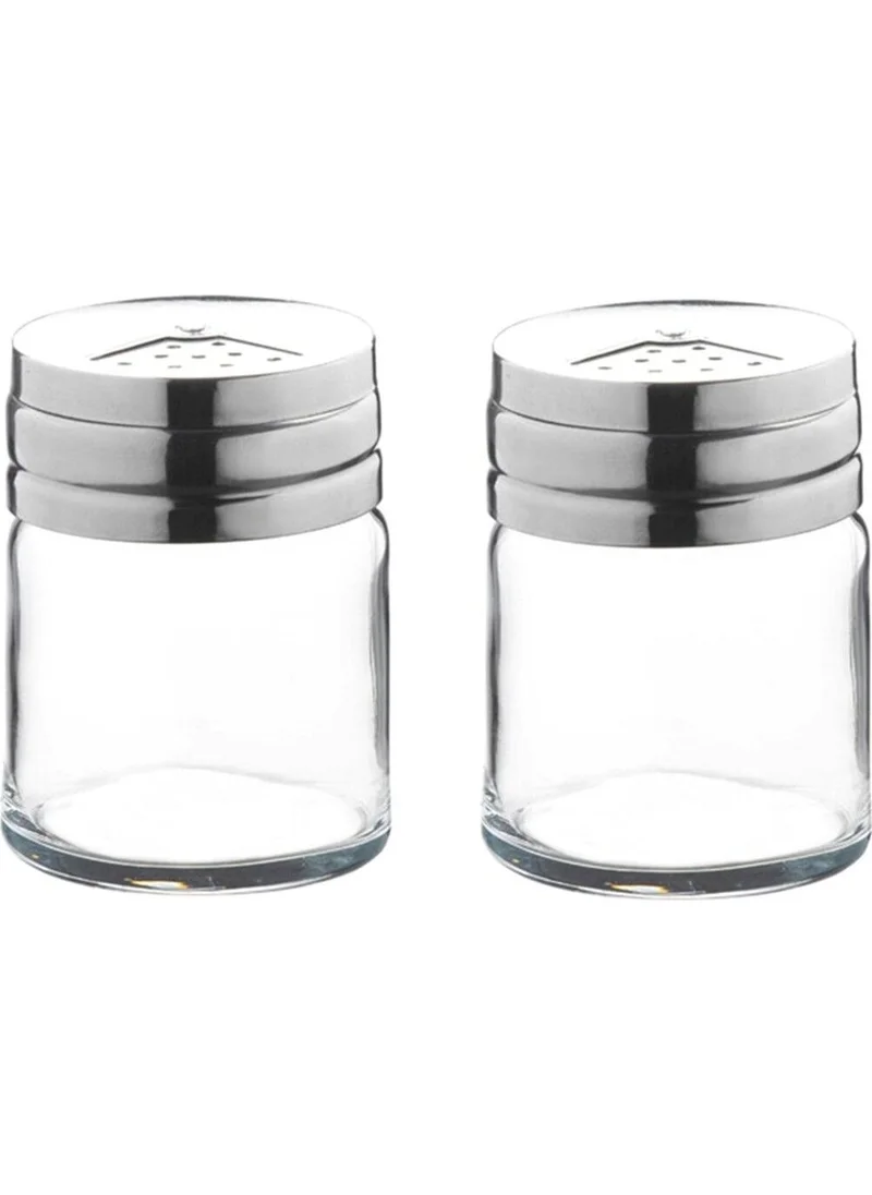 Paşabahçe 2-Set Salt Shaker with Metal Lid