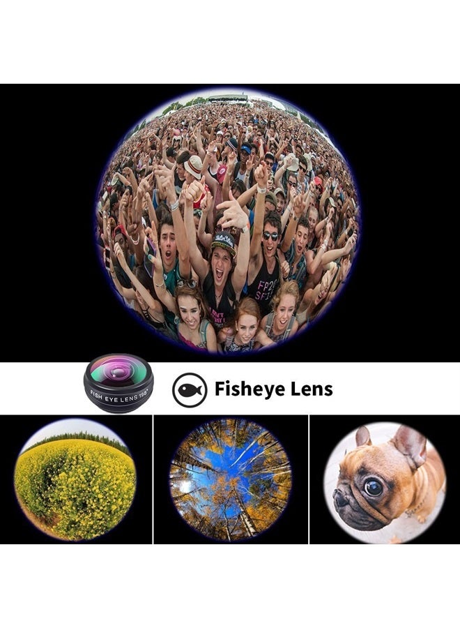 Apexel 10 in 1 Phone Camera Lens Kit Wide Angle/Macro/Fisheye/Telephoto/CPL/Flow/Radial/Star Filter/Kaleidoscope Lens for iPhone and Most Phone - Image 5