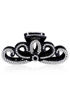 Suoirblss Suoirblss Women Lady Rhinestones Large Hair Claw Clip Hairpin Jaw Clips Thick Hair Accessories Black 