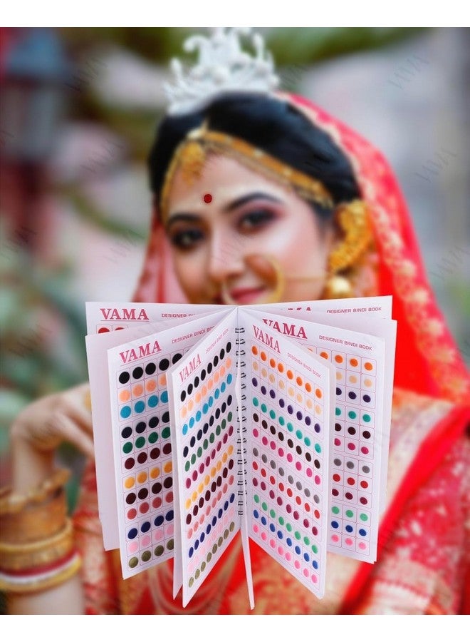 VAMA Fashions Plain Round Red Maroon Multicolour Kumkum Bindis Sticker Bindiya Spiral Bride Groom Dulhan Bindi Book for Women - Image 3