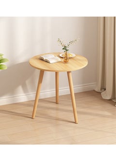 OLUDENIZ Wide & Large Nordic-Style Wooden Coffee Table – Modern Round Double-Layer Design (52×60 CM) for Home & Living Room Decor"  - Image 1