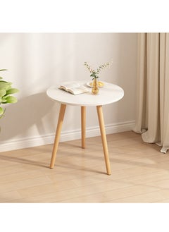 OLUDENIZ Wide & Large Nordic-Style Wooden Coffee Table – Modern Round Double-Layer Design (52×60 CM) for Home & Living Room Decor"  - Image 3