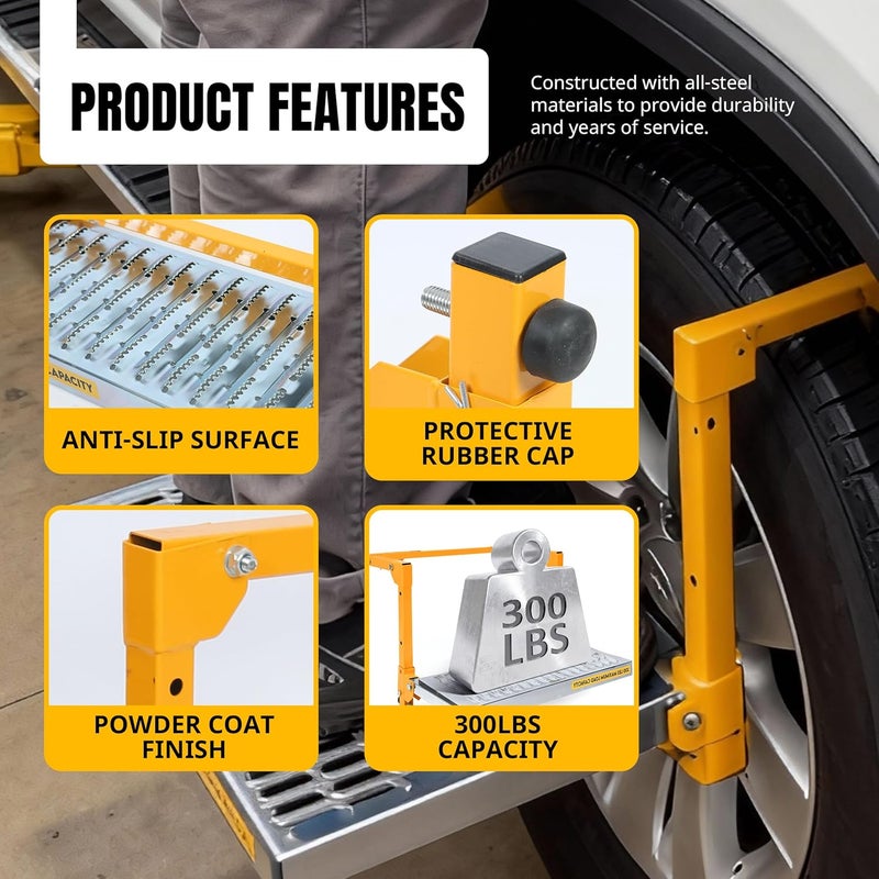 MAXXHAUL Adjustable Truck Tire Service Step - Image 3