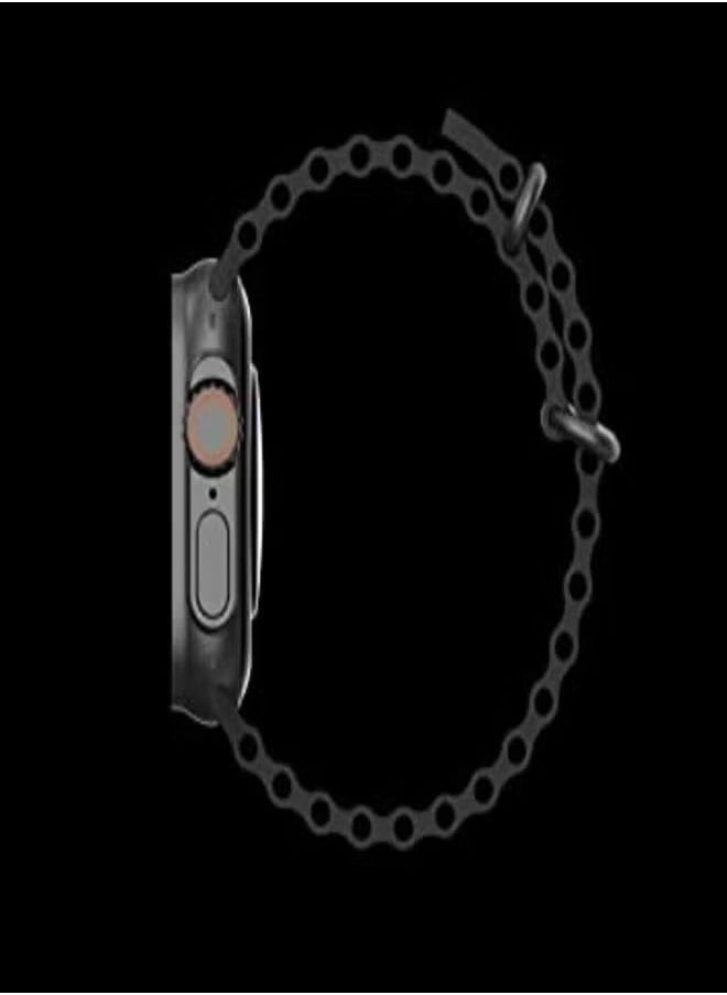Generic Smart Watch Ultra T800 Multi Functional Wireless Charging Super Fast Latest Smart Watch With Ocean Band Black  - Image 2