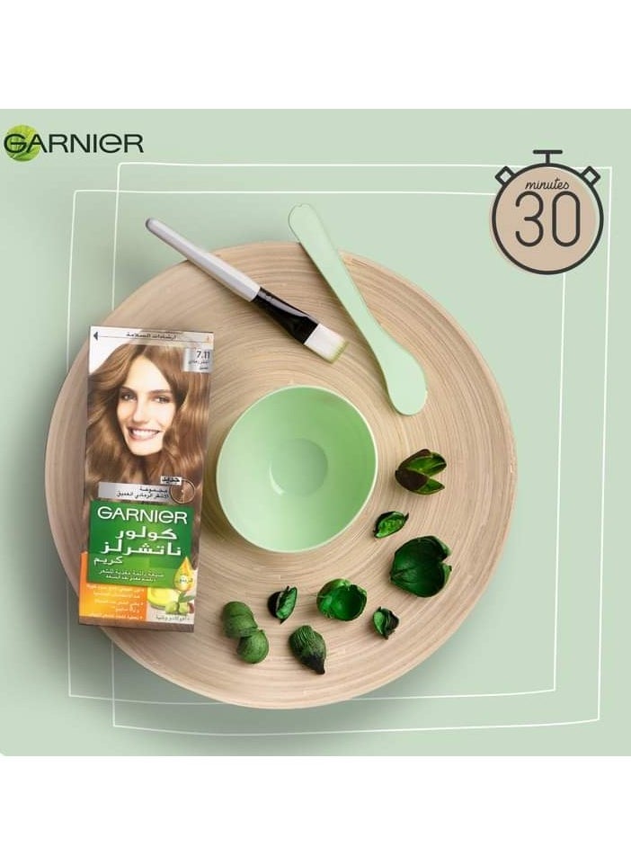 Garnier Garnier Color Naturals Permanent Creme Hair Color - 7.11 Deep Ashy Blonde 112 ML  - Image 4