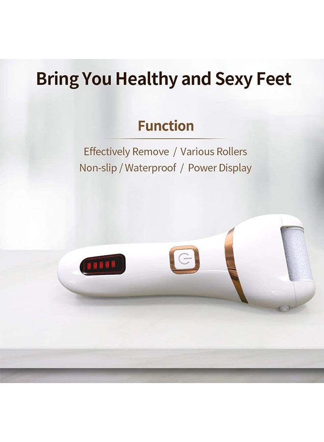 Generic Electric Foot Callus Remover Kit,Rechargeable Callous removers 3 Grinding Heads Waterproof Foot Scrubber File, Professional Pedicure Tools kit Feet Care for Dead, Cracked Dry Skin  - Image 4