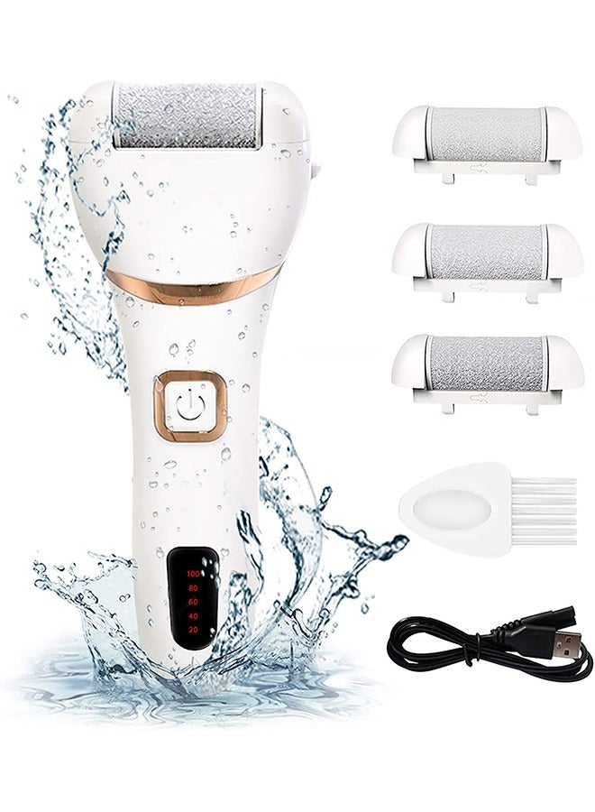 Generic Electric Foot Callus Remover Kit,Rechargeable Callous removers 3 Grinding Heads Waterproof Foot Scrubber File, Professional Pedicure Tools kit Feet Care for Dead, Cracked Dry Skin  - Image 1