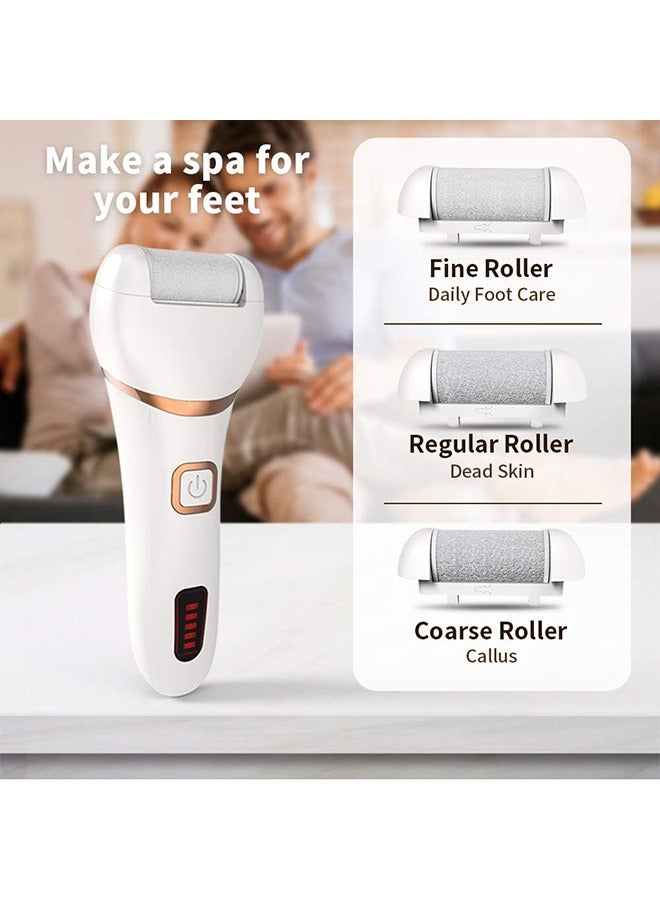 Generic Electric Foot Callus Remover Kit,Rechargeable Callous removers 3 Grinding Heads Waterproof Foot Scrubber File, Professional Pedicure Tools kit Feet Care for Dead, Cracked Dry Skin  - Image 2