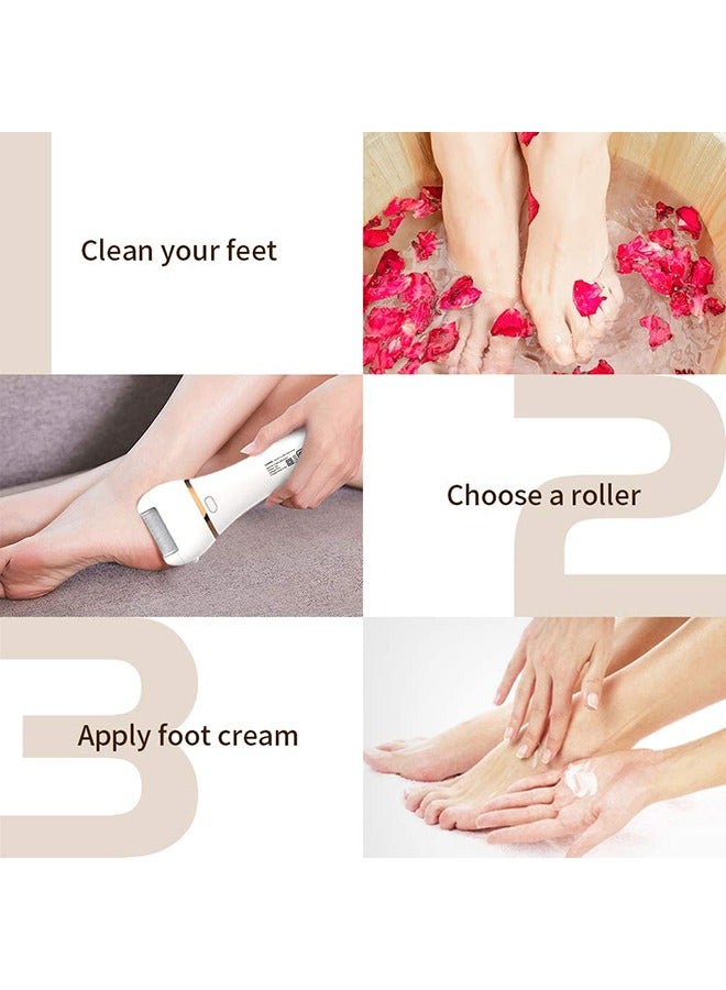 Generic Electric Foot Callus Remover Kit,Rechargeable Callous removers 3 Grinding Heads Waterproof Foot Scrubber File, Professional Pedicure Tools kit Feet Care for Dead, Cracked Dry Skin  - Image 5