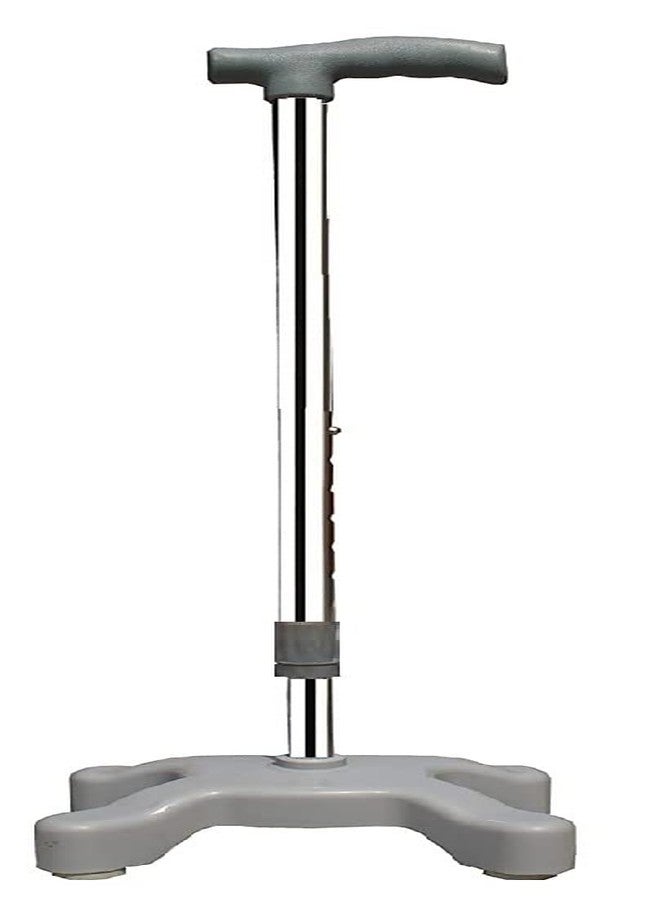 MUBBA Walking Sticks for Old Age and Patients Height Adjustable Sticks Steel Colour (Grey) - Image 1